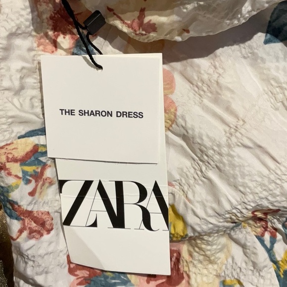 BNWT Zara The Sharon textured floral 3/4 sleeve dress 🧓🏼MT - Picture 5 of 6